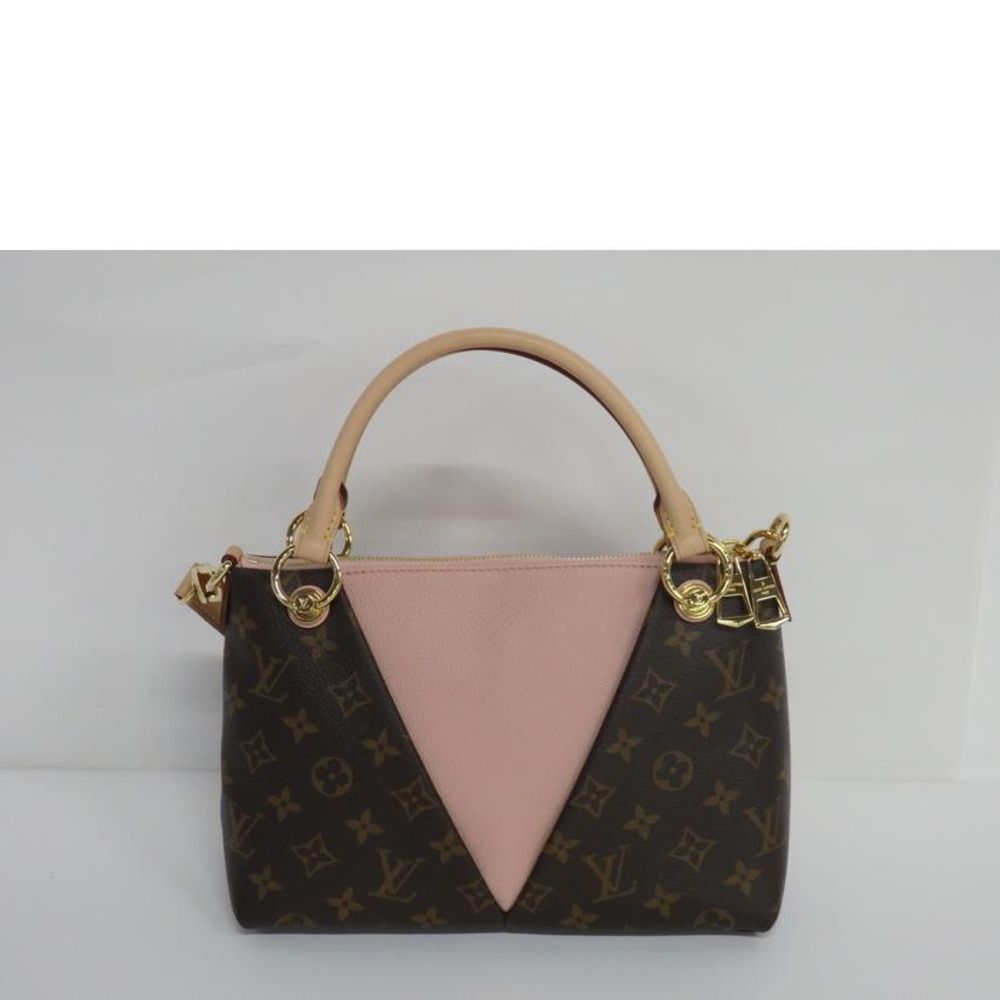 Louis Vuitton V Tote Bag BB Monogram Handbag Pink